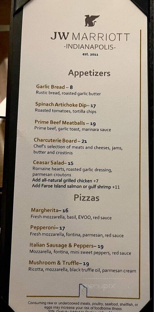 Osteria Pronto - Indianapolis, IN menu_pic