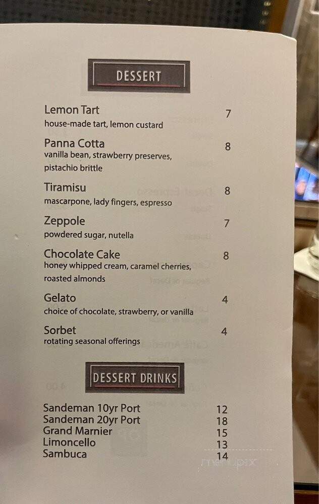 Osteria Pronto - Indianapolis, IN menu_pic