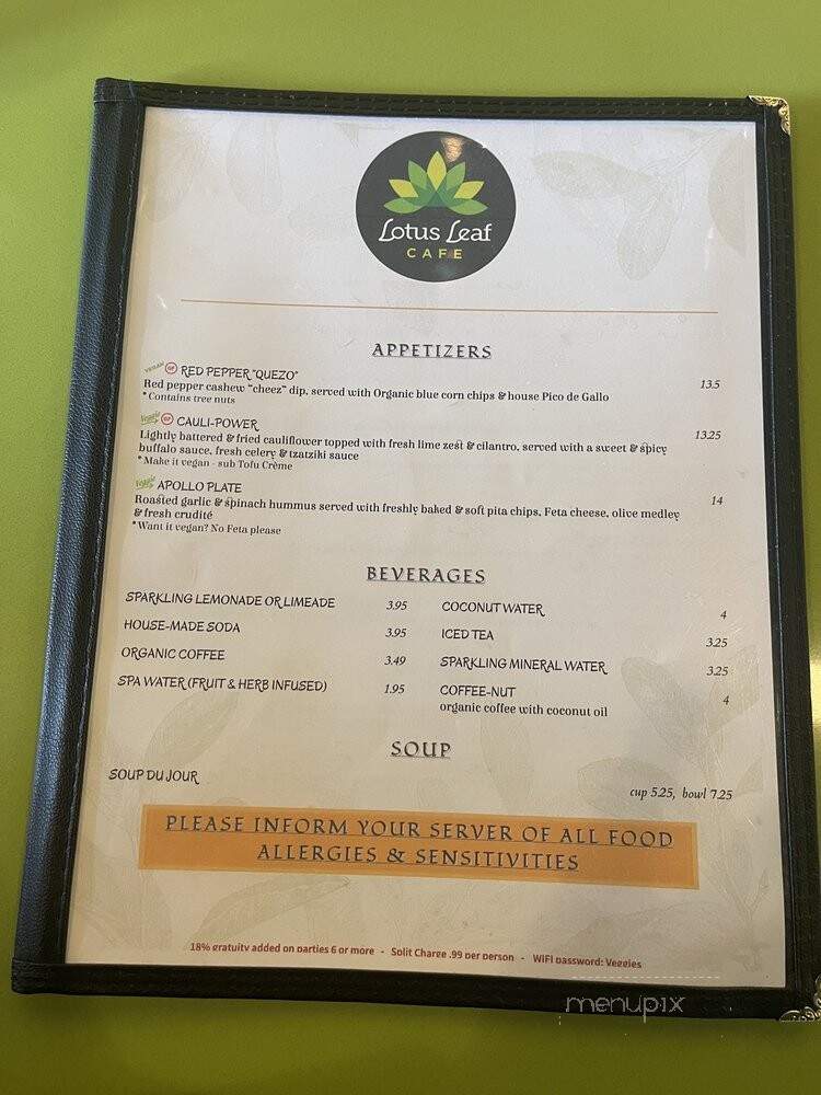 Lotus Leaf Cafe Creperie - Wichita, KS menu_pic