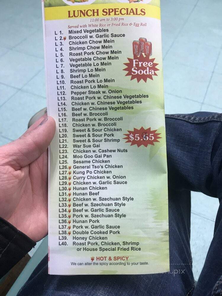 China Cafe - Louisville, KY menu_pic