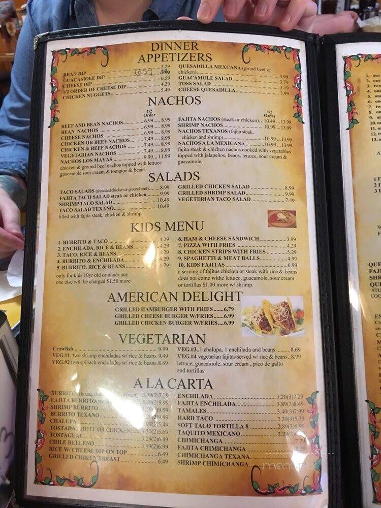 Las Mayas - Deridder, LA menu_pic
