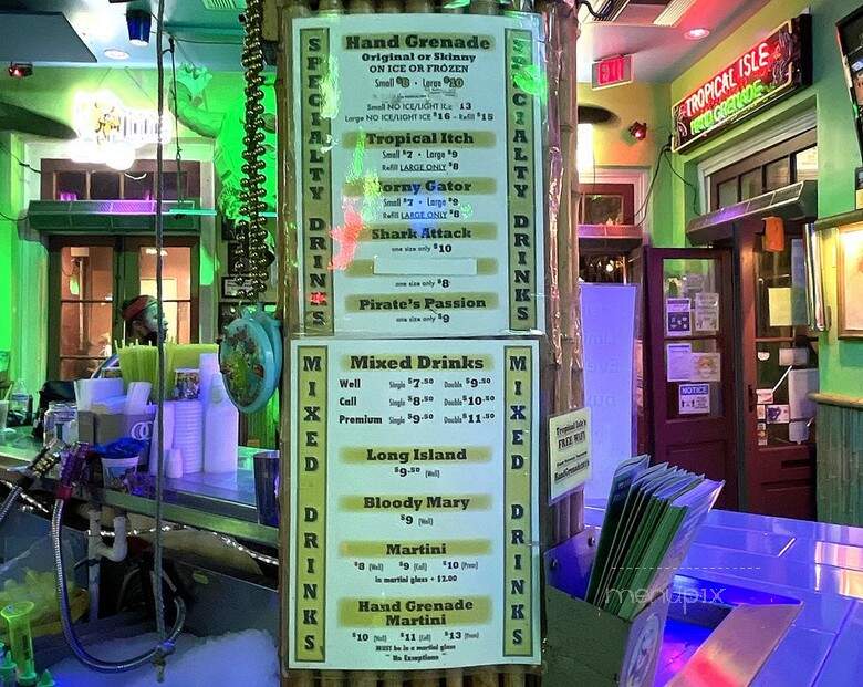 Tropical Isle Original - New Orleans, LA menu_pic