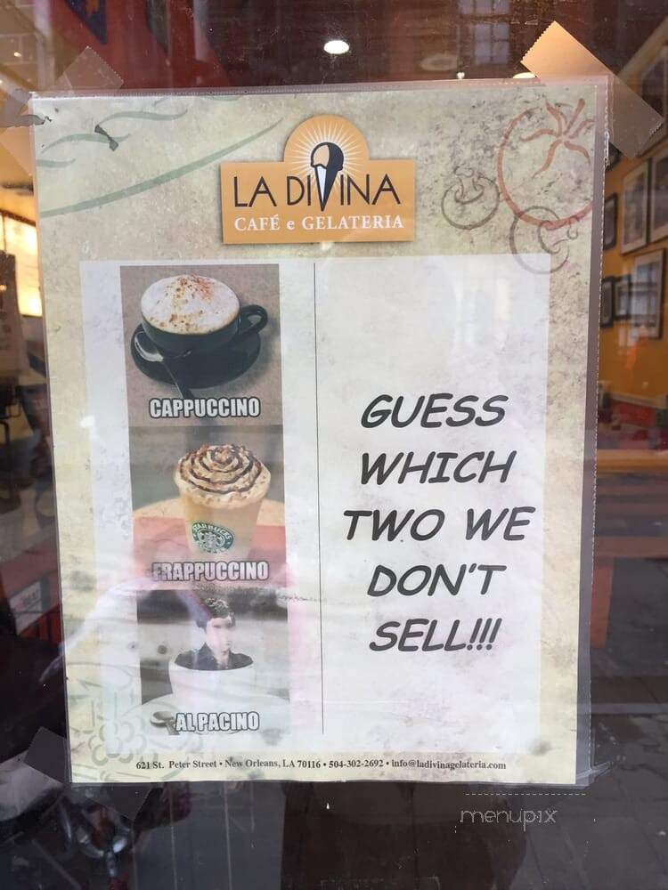 La Divina Gelateria - New Orleans, LA menu_pic