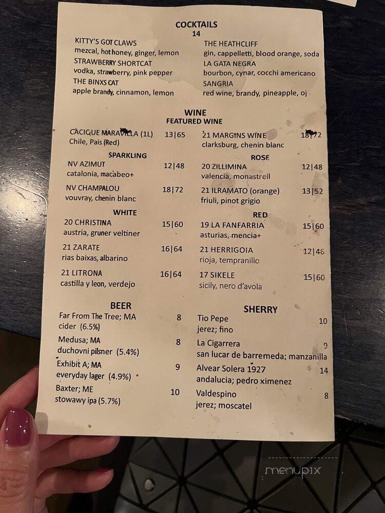 Tres Gatos - Jamaica Plain, MA menu_pic