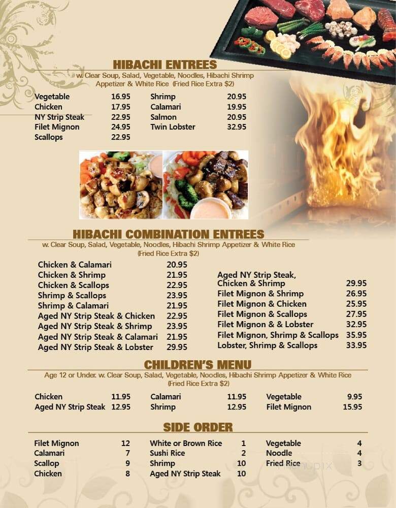 Tenka Asian Bistro - Westborough, MA menu_pic
