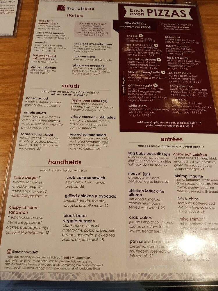 Matchbox Rockville - Rockville, MD menu_pic
