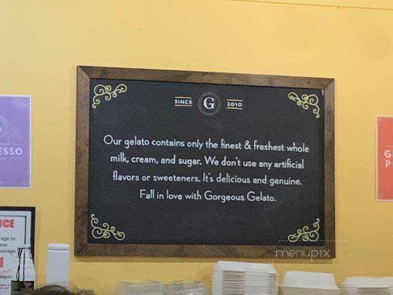 Gorgeous Gelato - Portland, ME menu_pic
