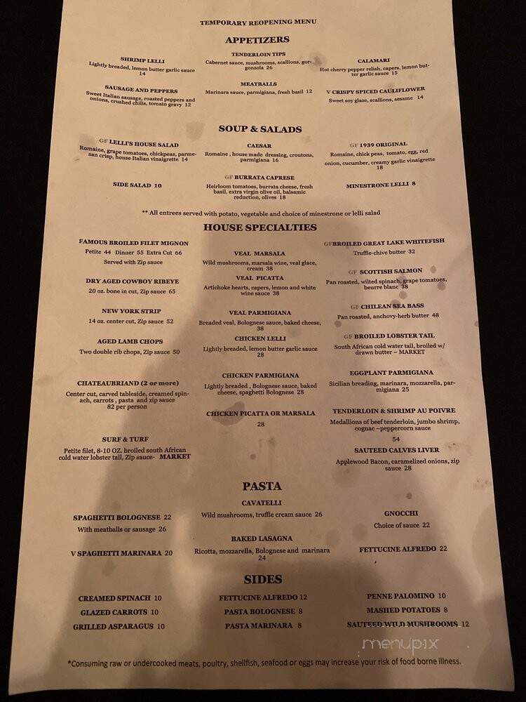 Steven Lelli's Inn on the Green - Farmington, MI menu_pic
