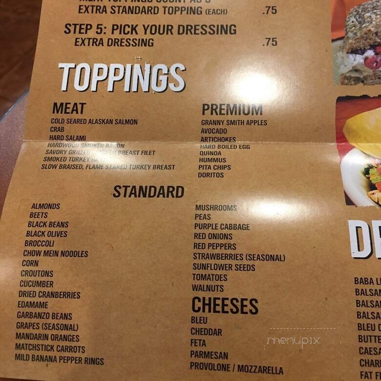 The Big Salad - Grosse Pointe Woods, MI menu_pic
