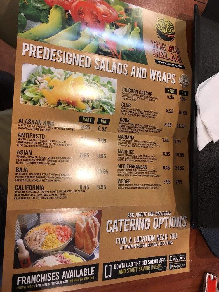 The Big Salad - Grosse Pointe Woods, MI menu_pic