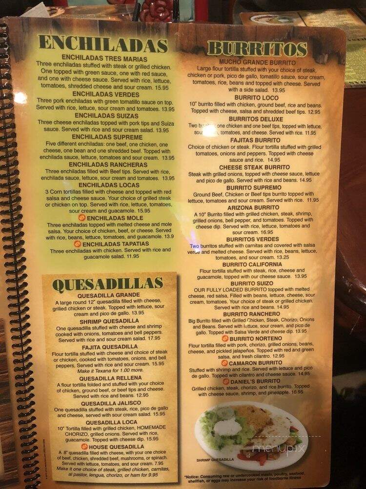 La Herradura - Novi, MI menu_pic