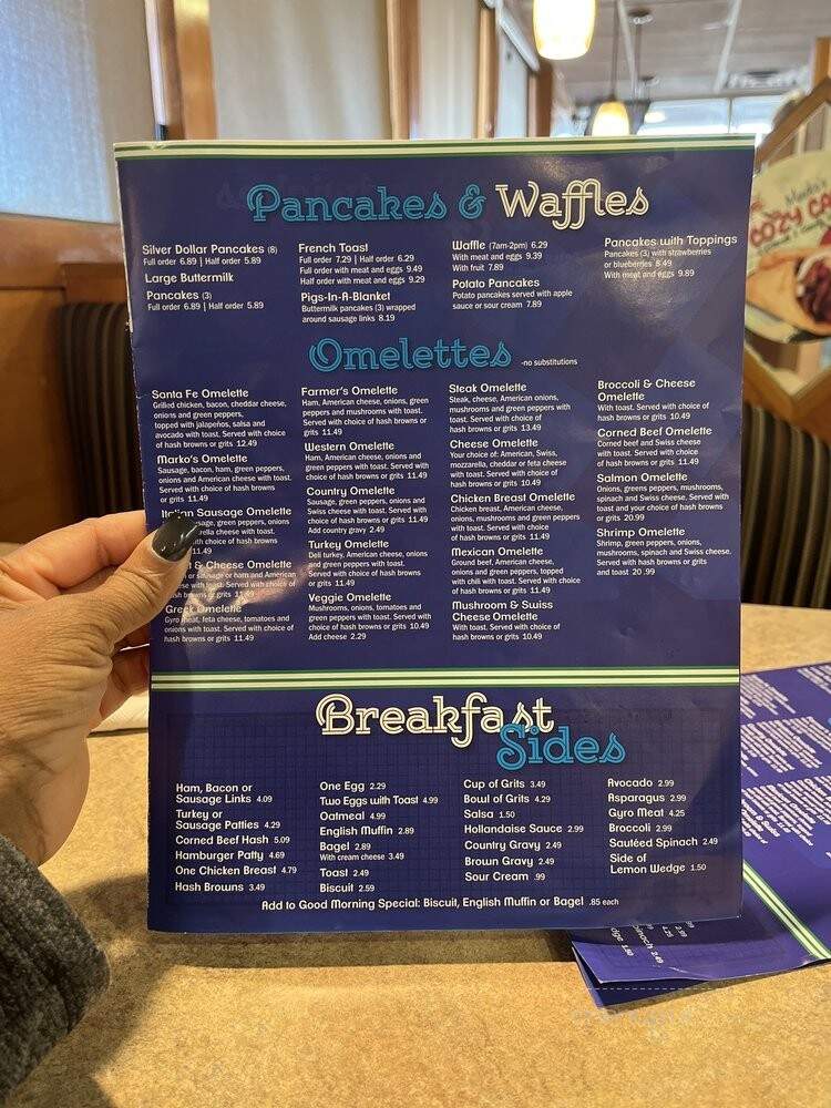Markos Cozy Cafe - Hazel Park, MI menu_pic