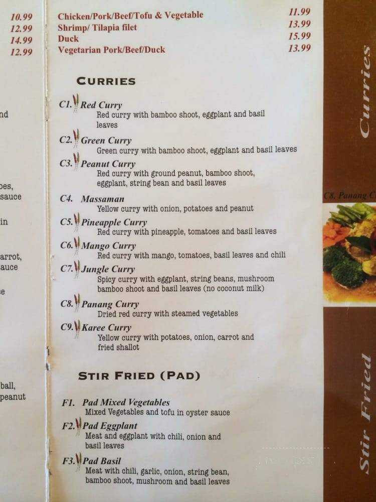 Thai Princess - Okemos, MI menu_pic