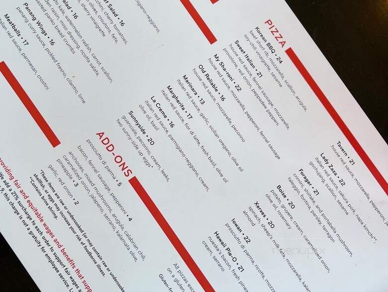 Pizzeria Lola - Minneapolis, MN menu_pic