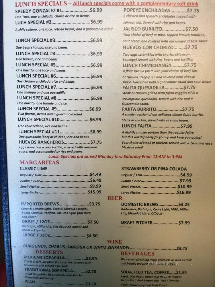 Los Compas - Independence, MO menu_pic