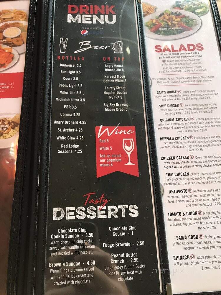 Sam Louie's - Billings, MT menu_pic