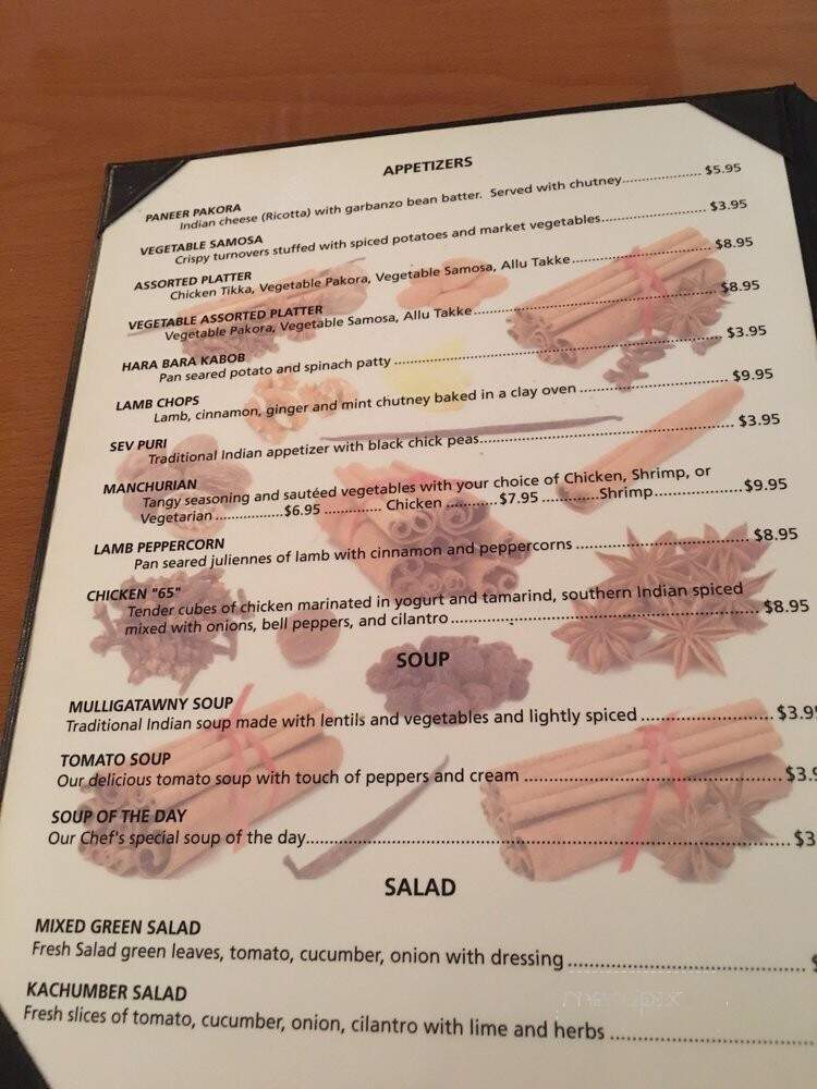 Cinnamon Kitchen Indian Cuisine - Asheville, NC menu_pic