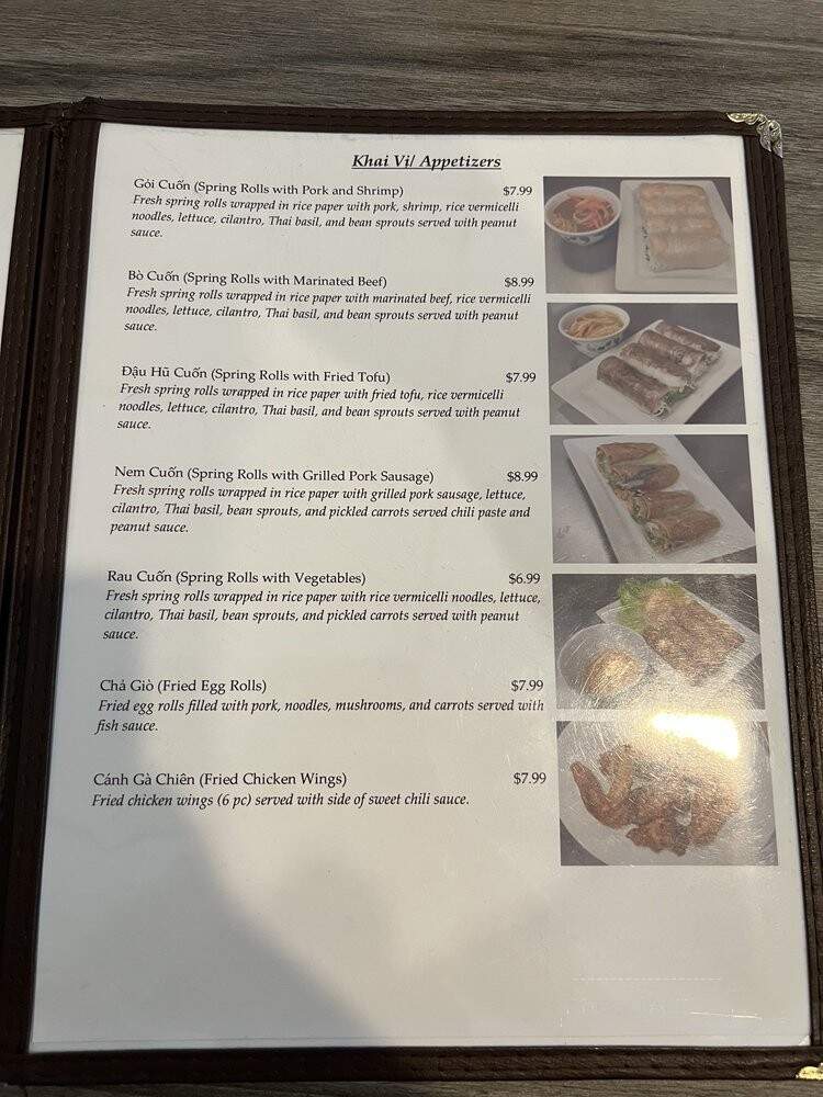 Pho Huong Que - Charlotte, NC menu_pic