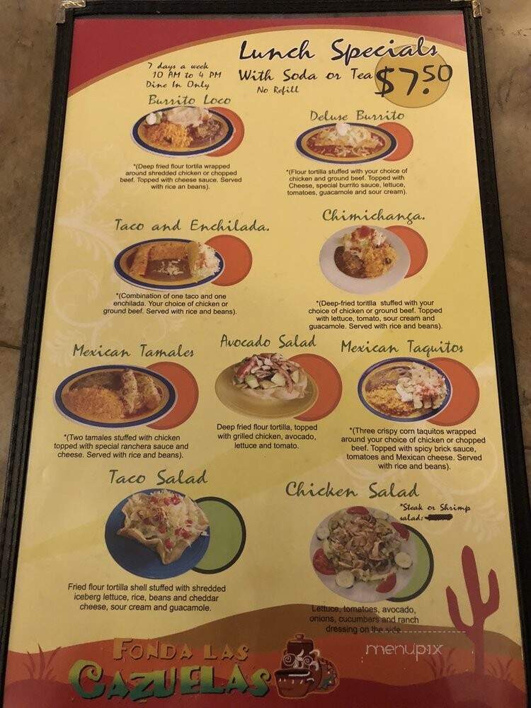 Fonda las Cazuelas - Charlotte, NC menu_pic
