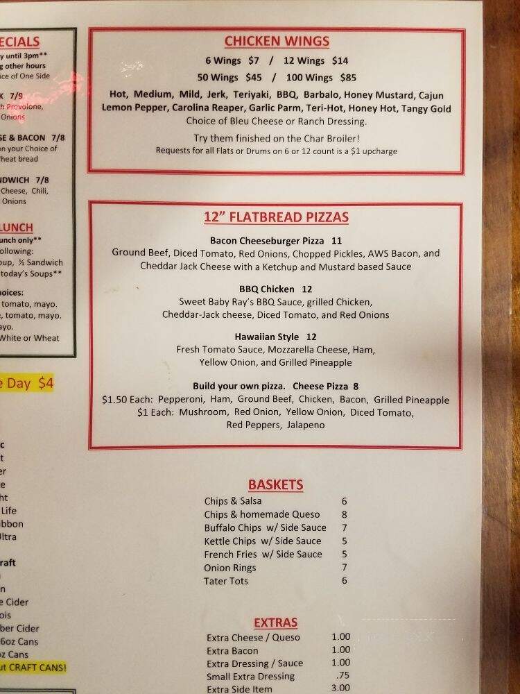 Lucky Lou's Tavern - Charlotte, NC menu_pic
