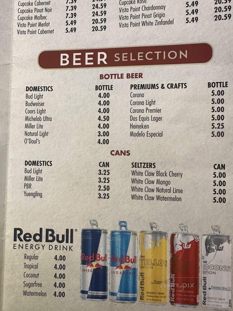 Kick Back Jack's - Greensboro, NC menu_pic