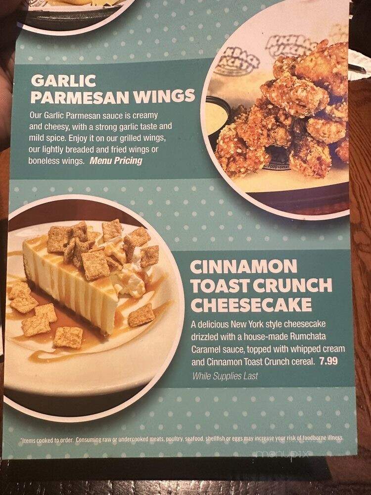 Kick Back Jack's - Greensboro, NC menu_pic