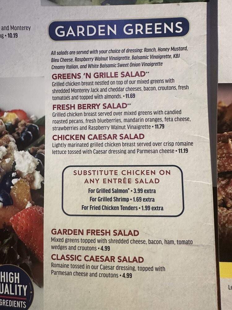 Kick Back Jack's - Greensboro, NC menu_pic