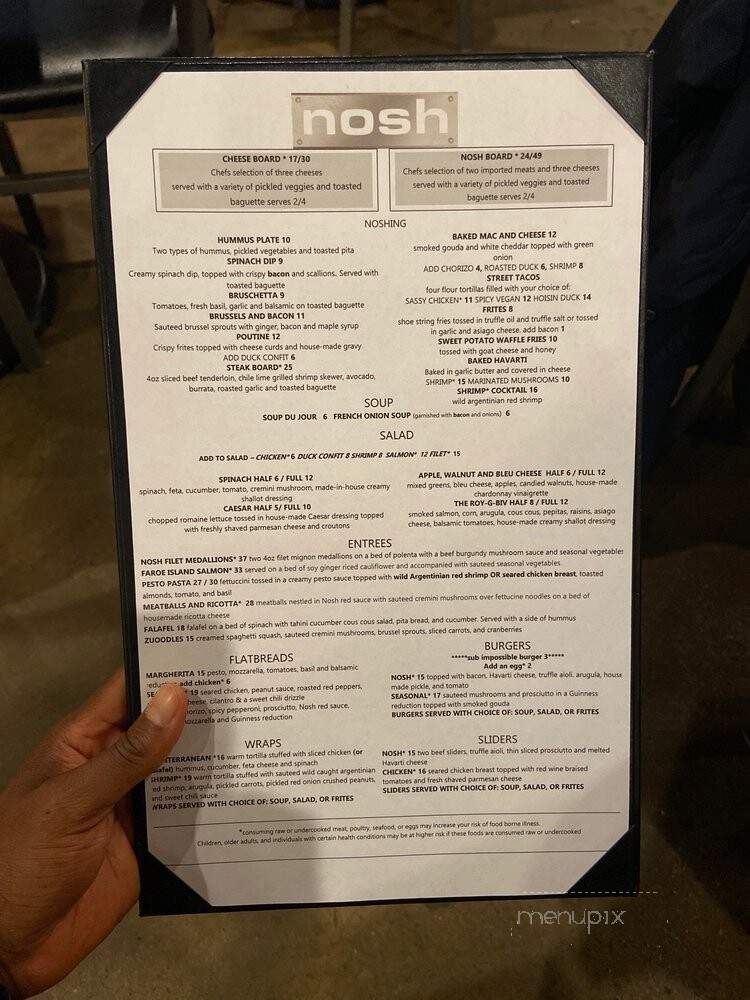 Nosh Wine Lounge - Omaha, NE menu_pic