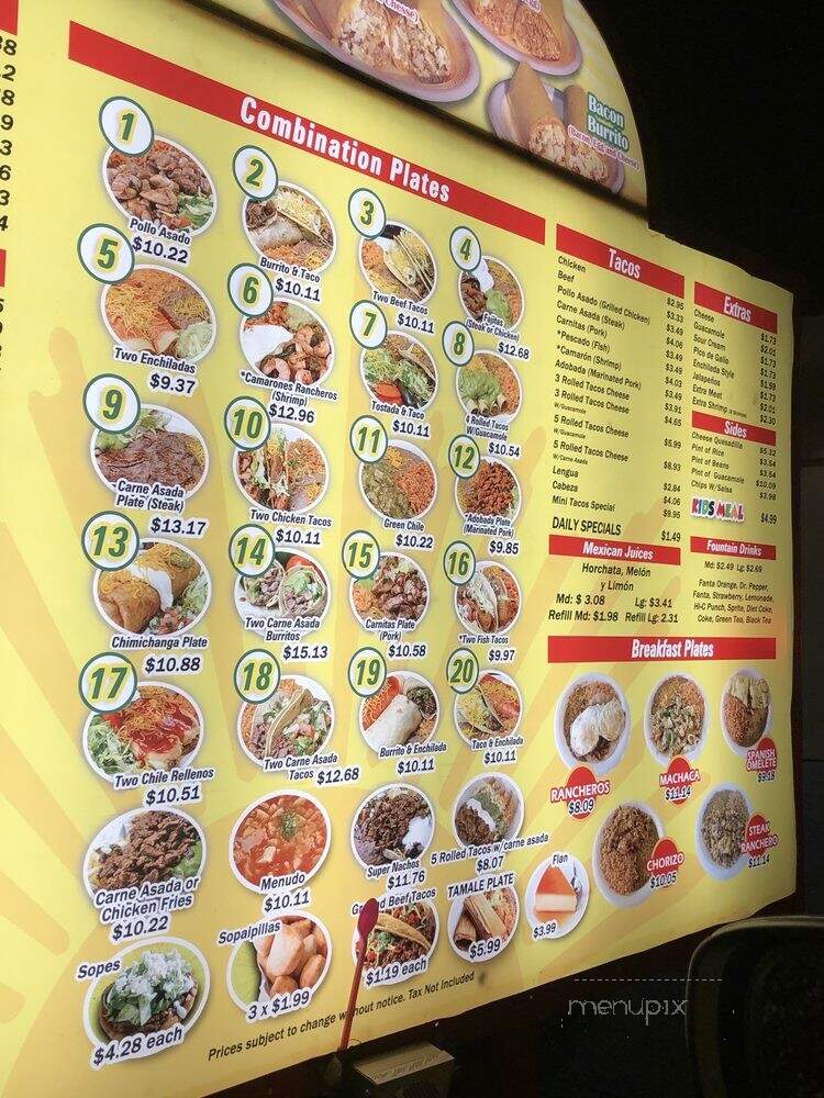 Filiberto's Mexican Food - Albuquerque, NM menu_pic