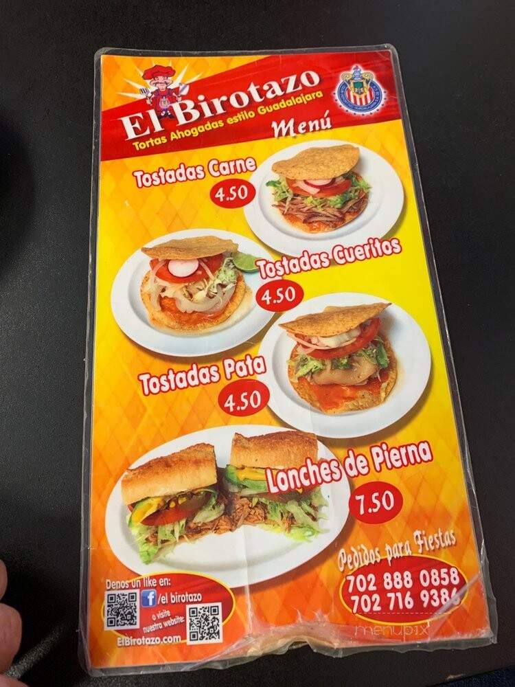 El Birotazo - Las Vegas, NV menu_pic