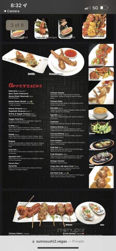 Sumo Sushi2 - Las Vegas, NV menu_pic