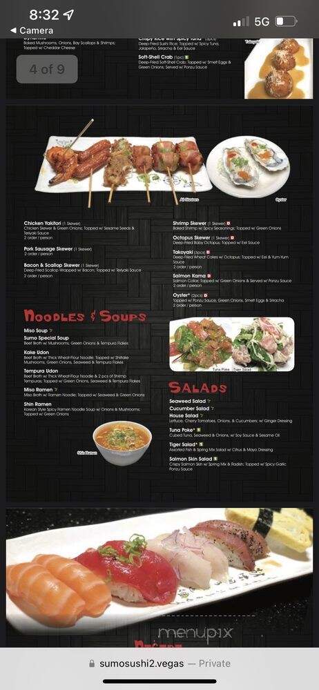 Sumo Sushi2 - Las Vegas, NV menu_pic