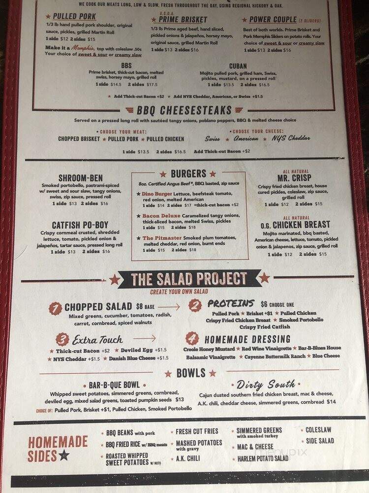 Dinosaur Bar-B-Que - Troy, NY menu_pic