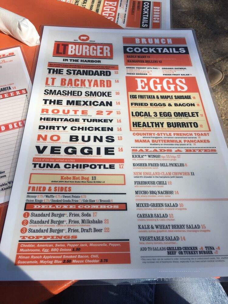 LT Burger - Sag Harbor, NY menu_pic