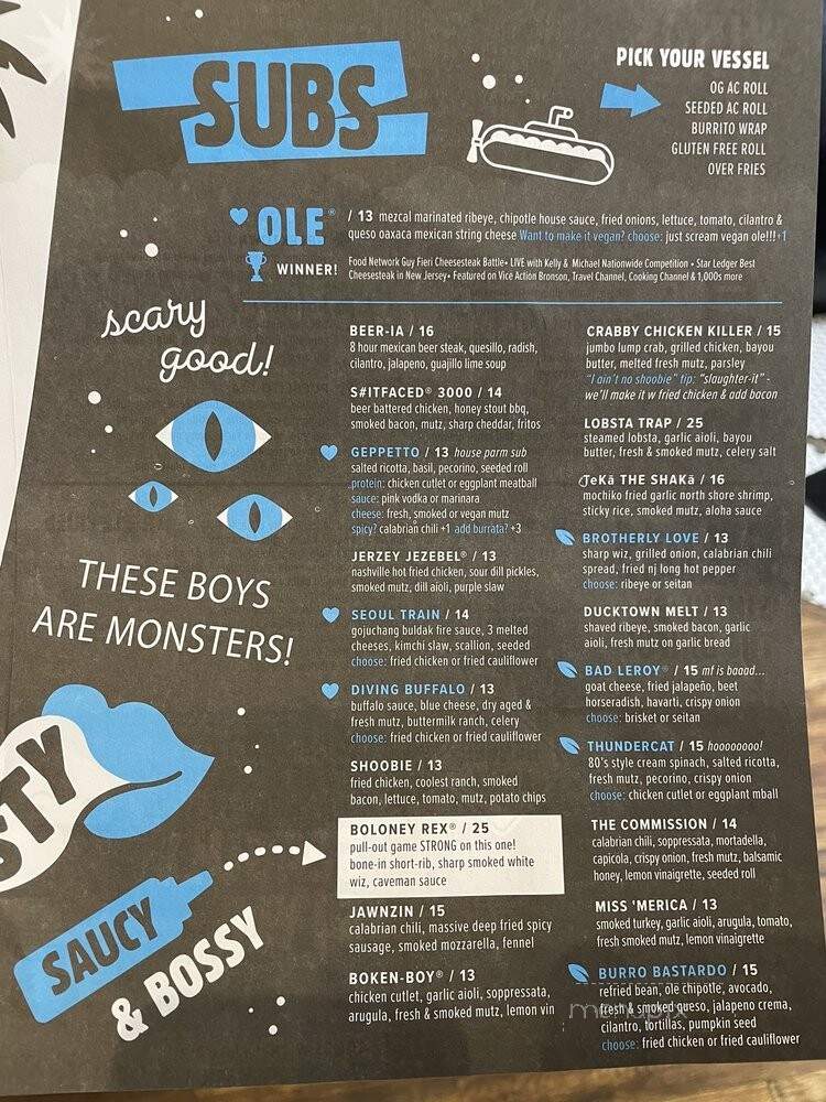 Tony Baloney's - Webster, NY menu_pic