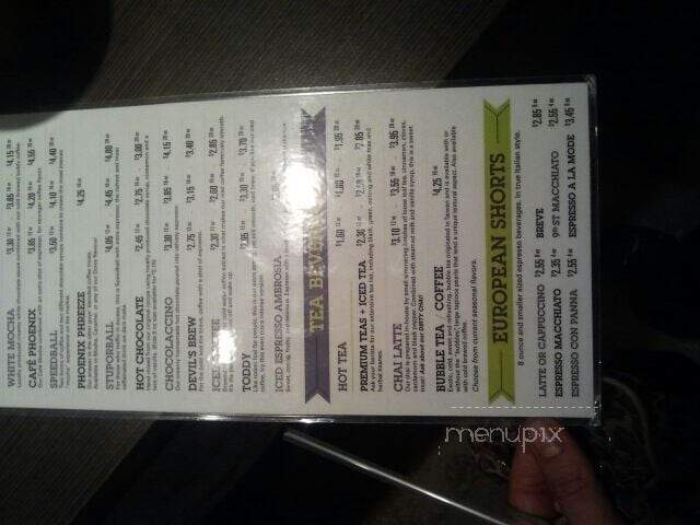 Phoenix Coffee - Cleveland, OH menu_pic