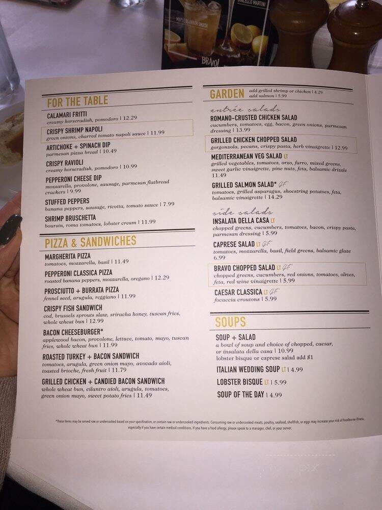 Bravo! Cucina Italiana - Columbus, OH menu_pic