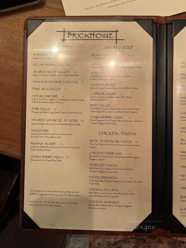 Brickhouse Steak and Seafood - Bend, OR menu_pic