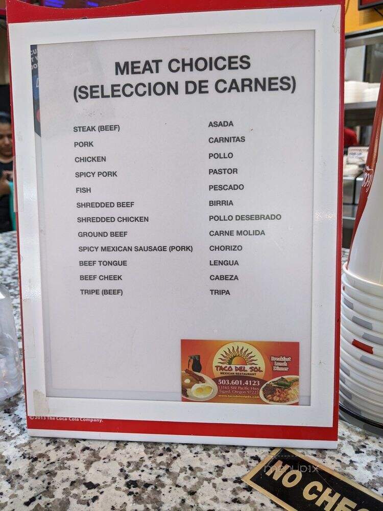 Taco Del Sol - Tigard, OR