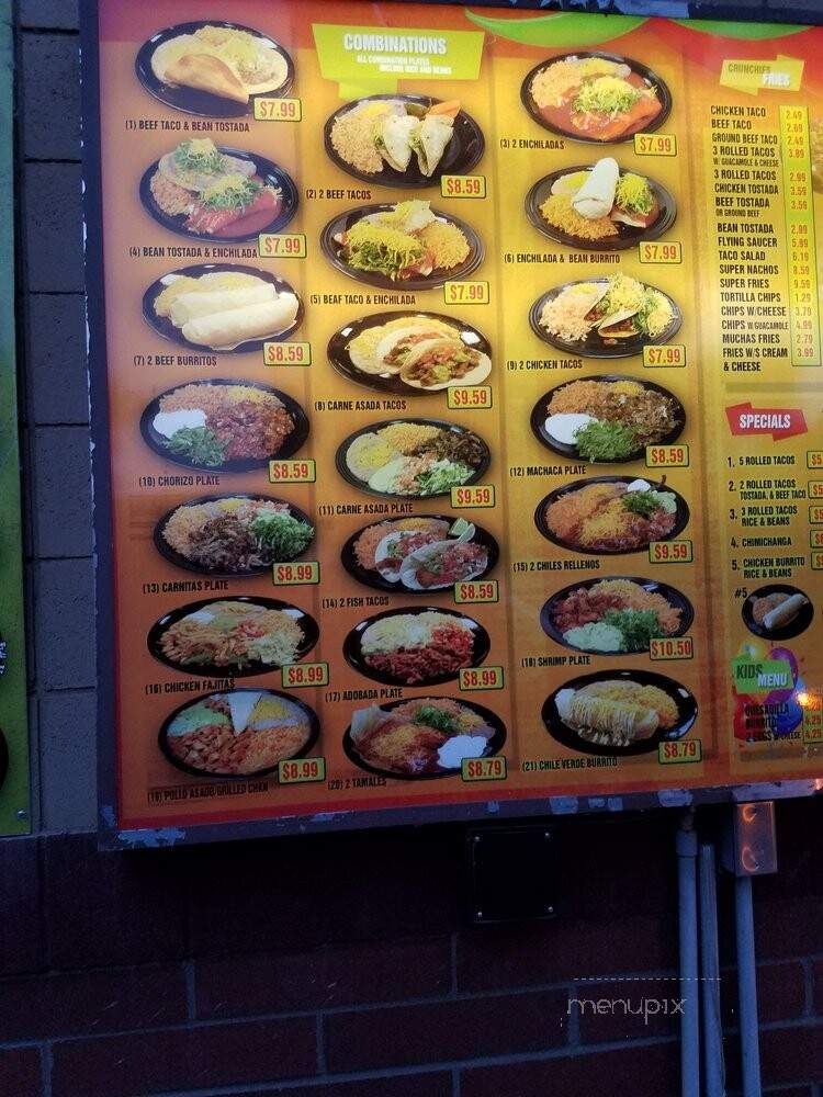 Muchas Gracias - Salem, OR menu_pic