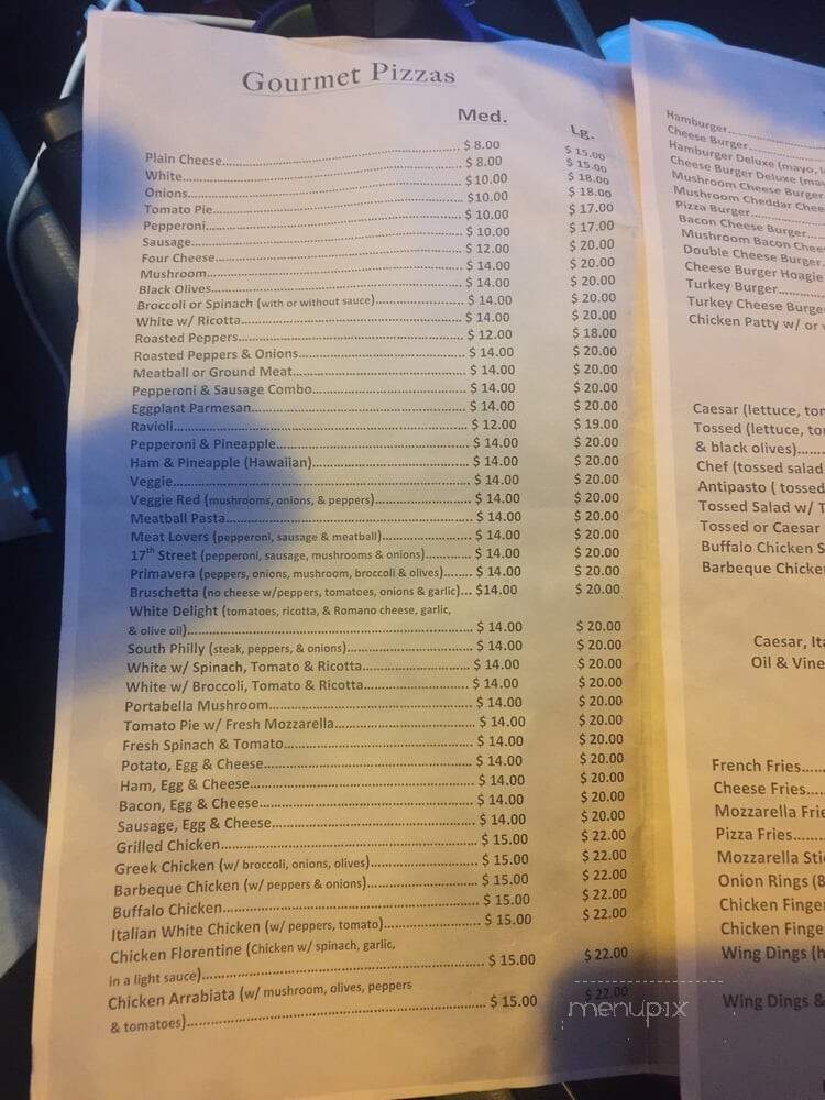 Ciao Pizza - Philadelphia, PA menu_pic