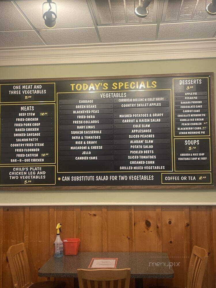 Lizard's Thicket - Blythewood, SC menu_pic
