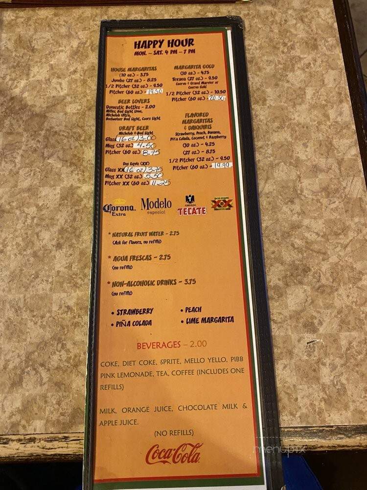 Monterrey's Mexican Resturant - Columbia, SC menu_pic