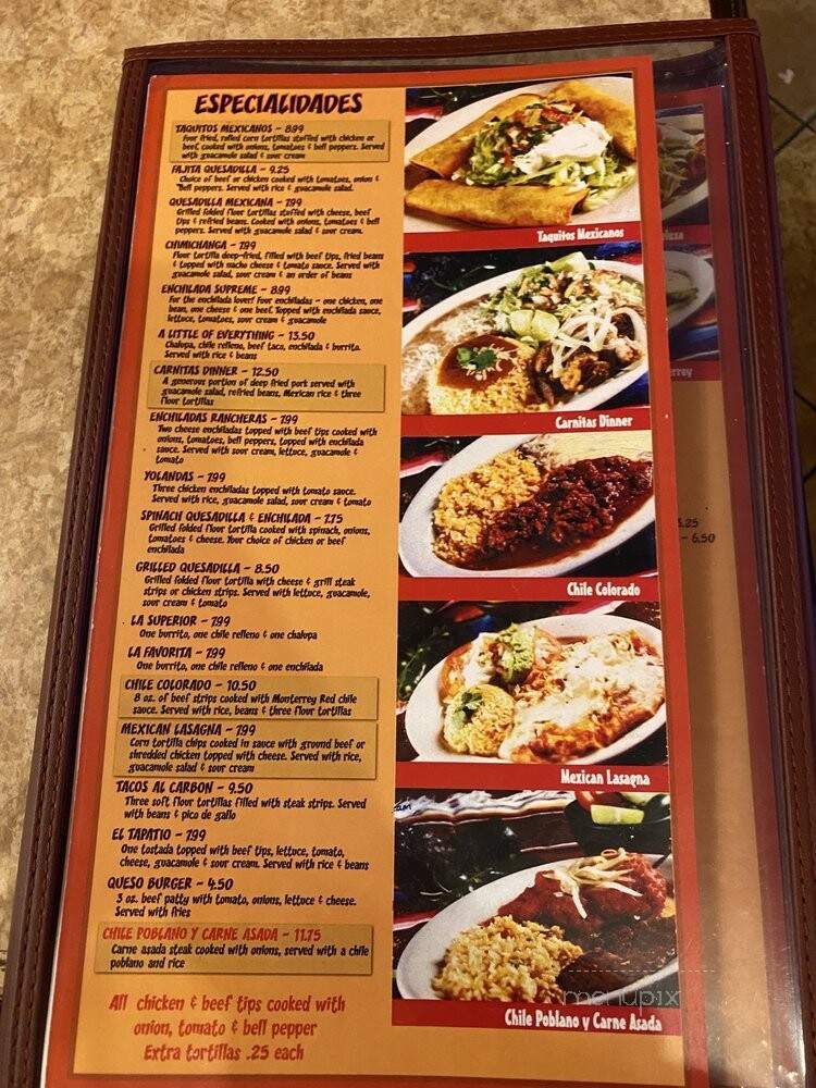 Monterrey's Mexican Resturant - Columbia, SC menu_pic