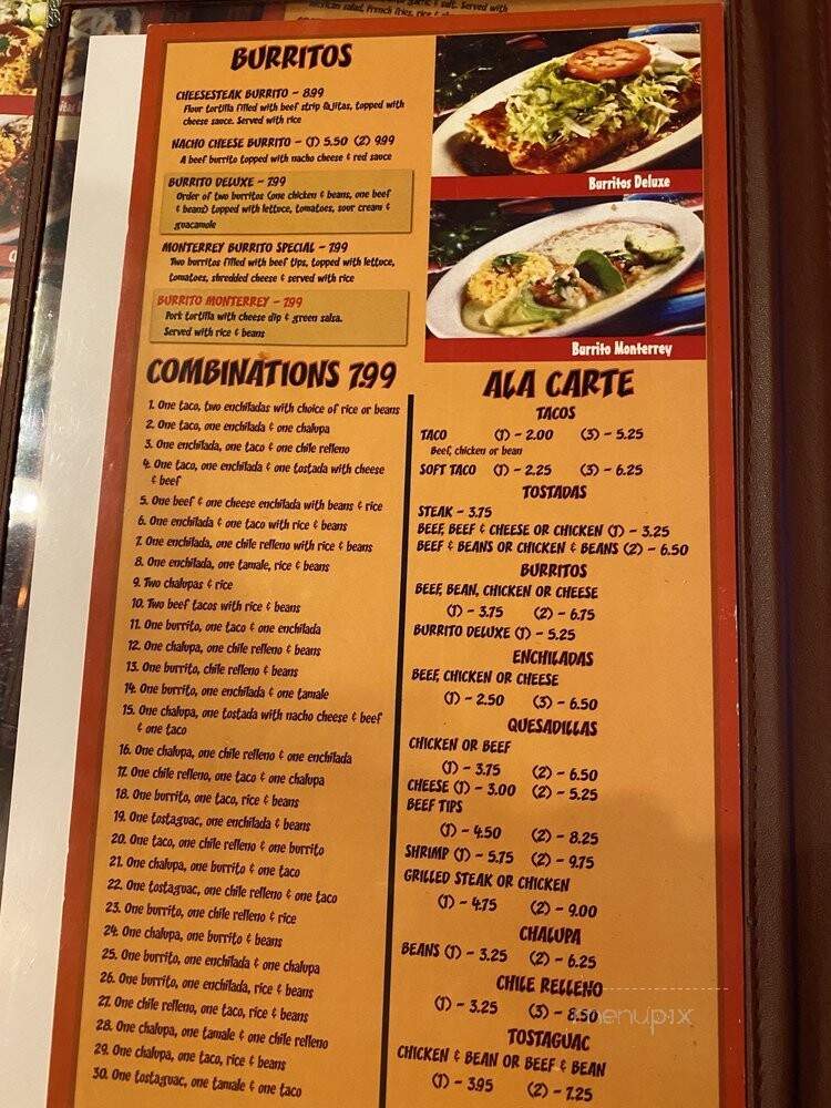 Monterrey's Mexican Resturant - Columbia, SC menu_pic