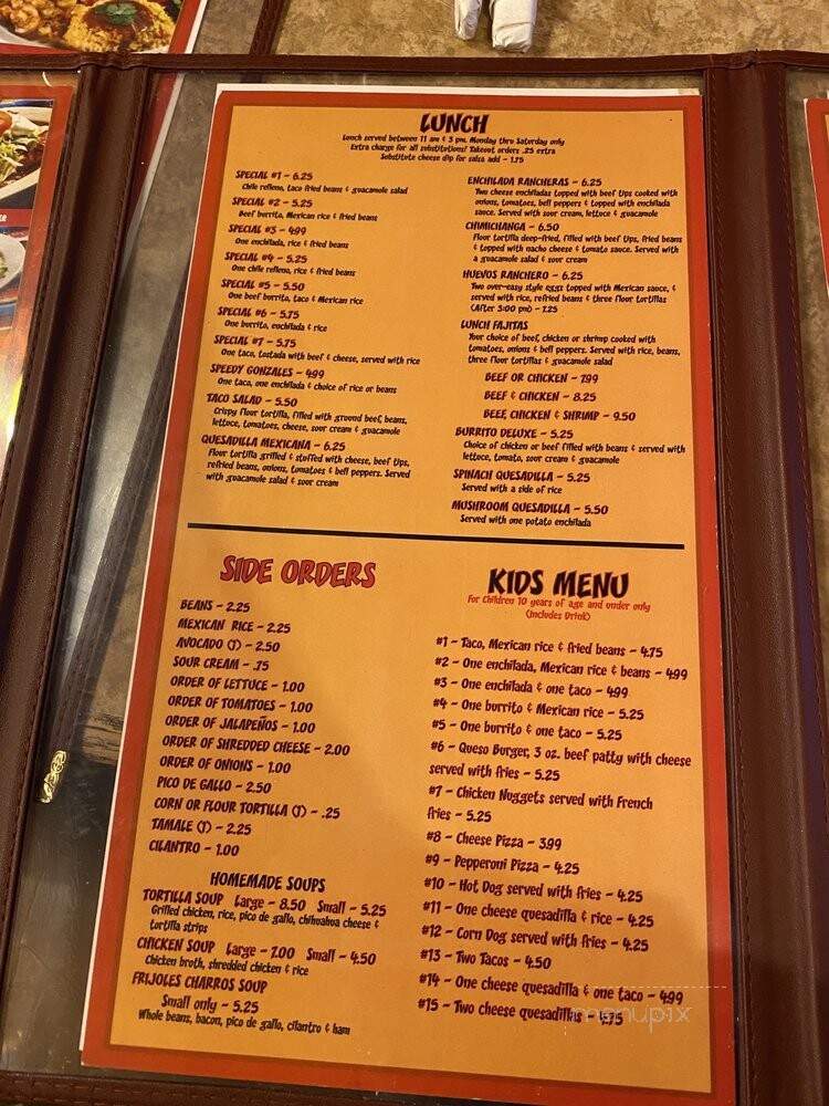 Monterrey's Mexican Resturant - Columbia, SC menu_pic