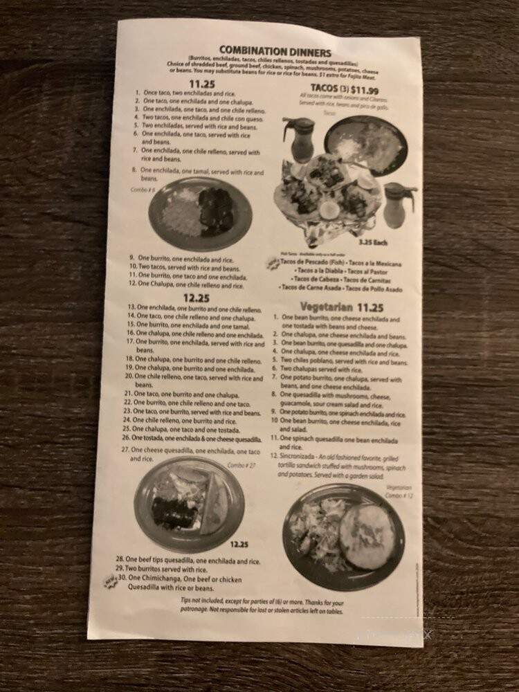 La hacienda - Myrtle Beach, SC menu_pic