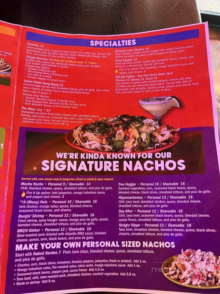 Nacho Hippo - Myrtle Beach, SC menu_pic