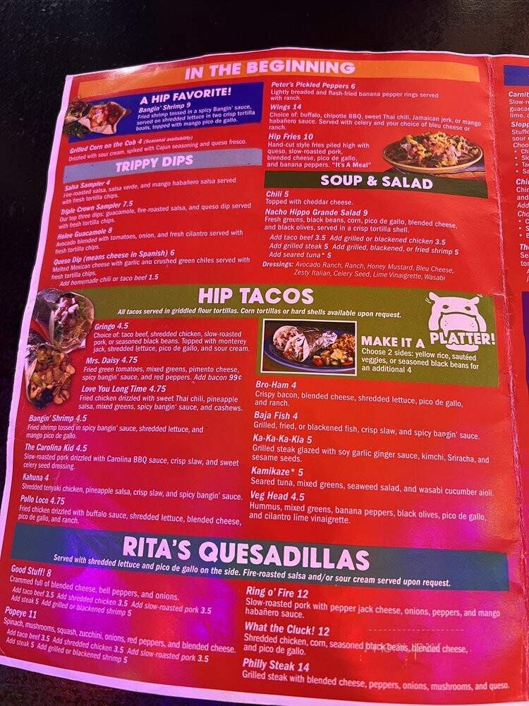 Nacho Hippo - Myrtle Beach, SC menu_pic