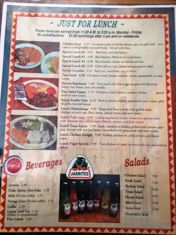 Pueblo Viejo - Cookeville, TN menu_pic